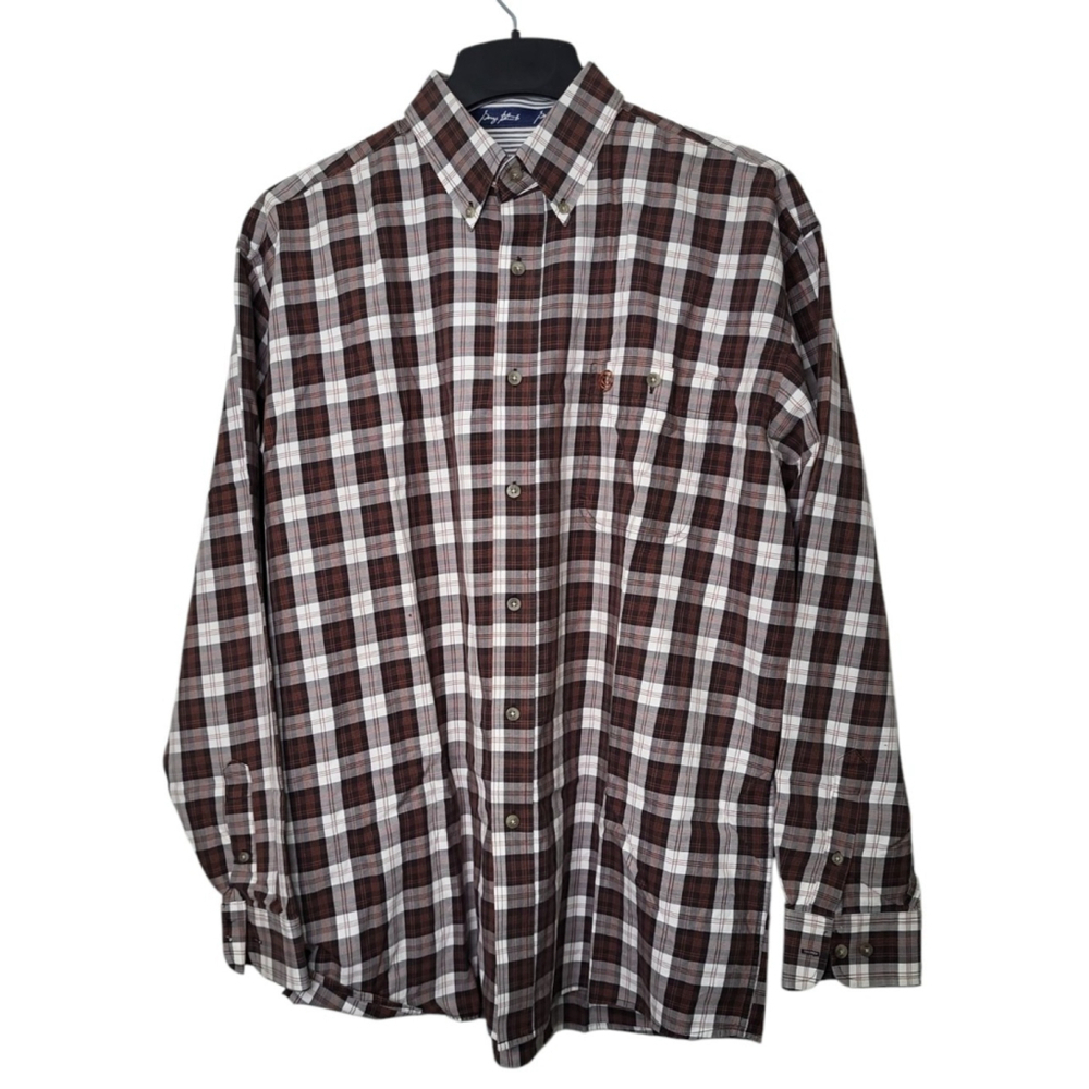 Wrangler George Strait Men's Shirt Plaid Button Up Size XXL Button-Down Collar